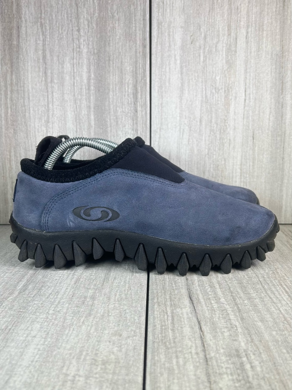 Vintage Salomon ContraGrip GX Navy Blue Slip On Clog Moc Hiking Women’s Size 8.5